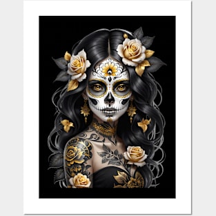 Catrina de Oro- Golden Catrina Posters and Art